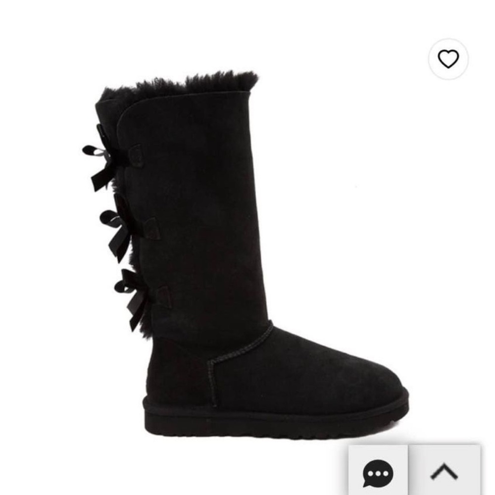 Uggs Australia Bailey Bow Tall Black Boots EUC! USA SIZE 5! Retail $240